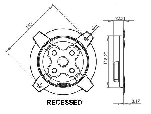 Labcraft Megalux Enviro LED Light 10-32V (Recessed Mount) PD2_4-1EMV