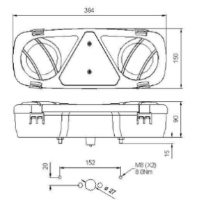 Truck-Lite M800 Rear Lamp RH 800/01/00