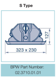 BPW Compensating Landing Leg Foot 02.3710.05.01
