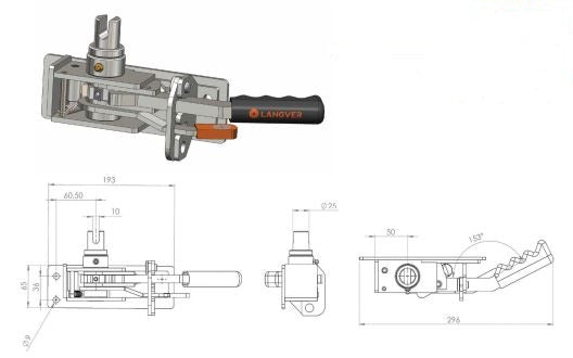 Curtain Tensioner R45D OSF/NSR (Cranked handle)