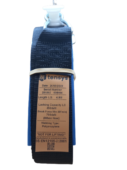 Internal Cargo/ Load Strap 4.9m (C/W Roller & Wear Sleeve)