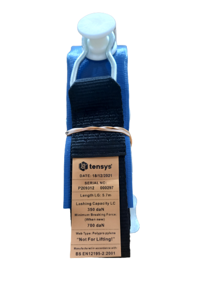 Internal Cargo/ Load Strap 5.7m (C/W Roller & Wear Sleeve)