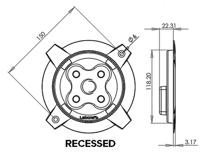 Labcraft Megalux Enviro LED Light 10-32V (Recessed Mount) PD2_4-1EMV