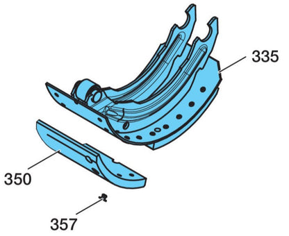 BPW Brake Shoe Assy C/W Lining & Roller 05.091.46.32.1