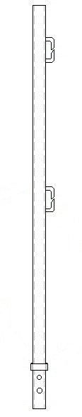 Walkway Handle Upright Post - Galvanised